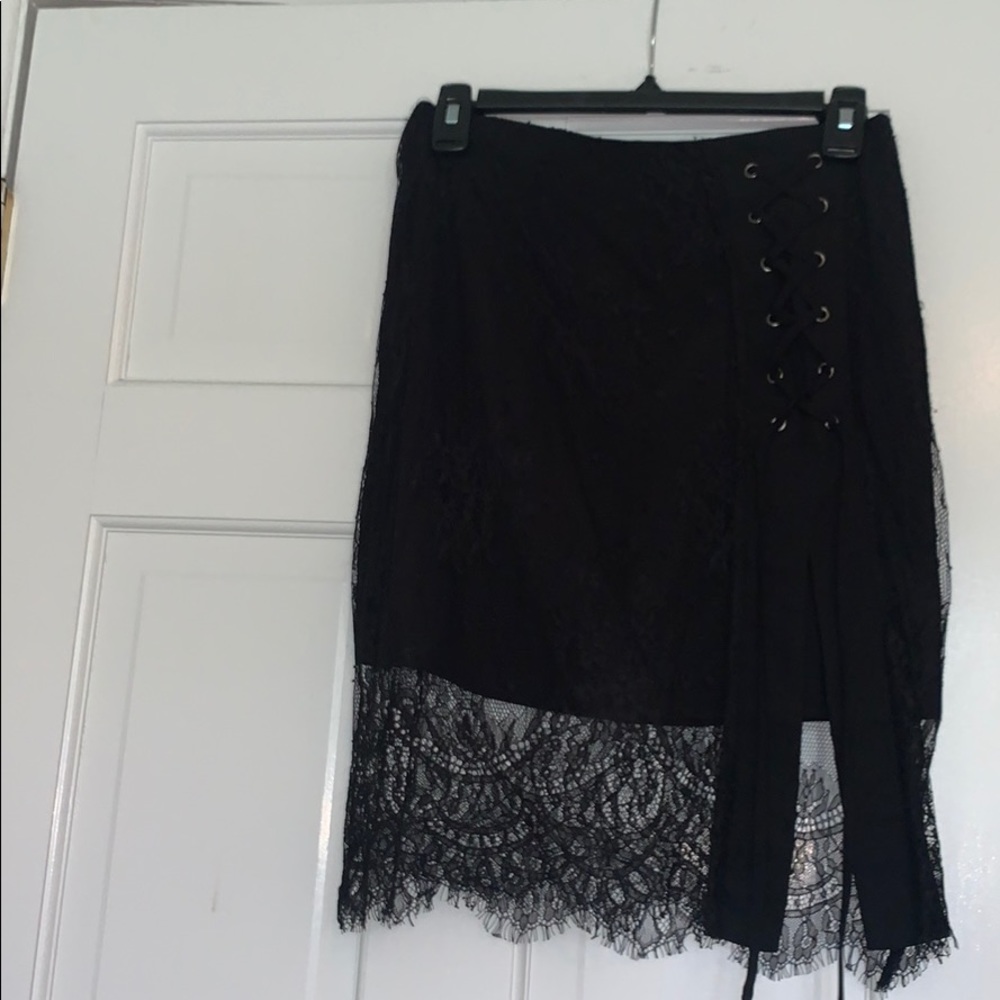 Lace black skirt